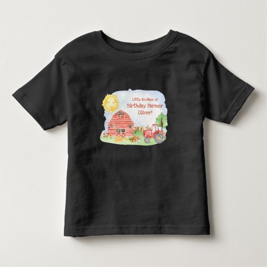 Kinderen Boer Verjaardagsfeestje Matching Familie  Kinder Shirts (Voorkant)