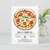 Kinderen Boho Pizza Verjaardag Kaart (Staand voorkant)