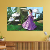 Kinderen Bosfee Paddenstoel Bos Kunst Canvas Afdruk (Insitu (Woonkamer))