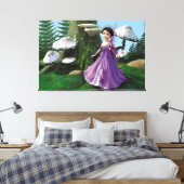 Kinderen Bosfee Paddenstoel Bos Kunst Canvas Afdruk (Insitu (Slaapkamer))