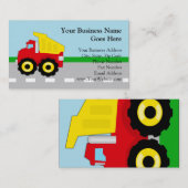 Kinderen Bouw DumpTruck Visitekaartje (Voorkant / Achterkant)