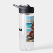 Kinderen Bouwen van een zandkasteel op het strand Waterfles (Rechts)