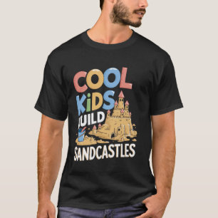 Kinderen Bouwen Zandkasteel Bouwen Strand Beeldhou T-shirt