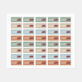 Kinderen brandweerwagen naam kleding labels (Vel)