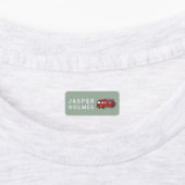 Kinderen brandweerwagen naam kleding labels (Aangebracht)