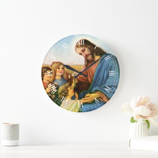  kinderen brengen bloemen naar Jezus Christus Grote Klok (Huis)