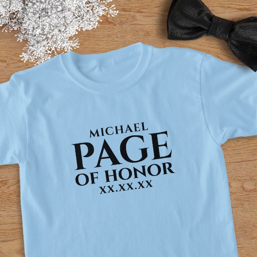Kinderen Bruidsjonker Maatpak van Eer T-shirt