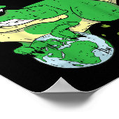 Kinderen Brullende Planeet Aarde Dag Milieu Dinosa Poster (Hoek)