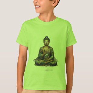 Kinderen Buddha Kunst Religios T-Shirt - Vreedzaam