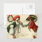 Kinderen Buiten In De Sneeuw Briefkaart (Voorkant / Achterkant)