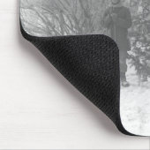 Kinderen buiten met kerstboom muismat (Hoek)