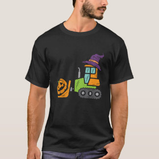 Kinderen Bulldozer Pompoen Vrachtwagen Graven Peut T-shirt