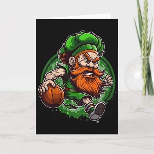 Kinderen Bysketbyll St Patricks Day Leprechaun Kaart (Voorkant)