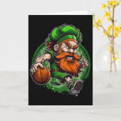Kinderen Bysketbyll St Patricks Day Leprechaun Kaart (Gele Bloem)