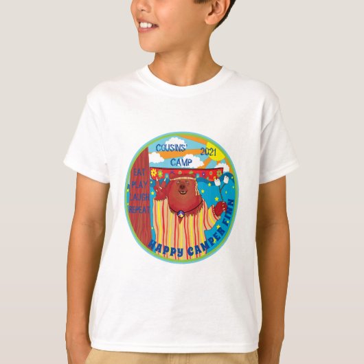 Kinderen Camp Groovy T-shirt Happy Beer (Voorkant)