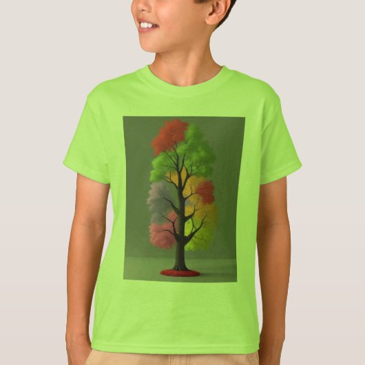 "Kinderen Cartoon Tree Jersey - Leuk en speels ont T-shirt (Voorkant)