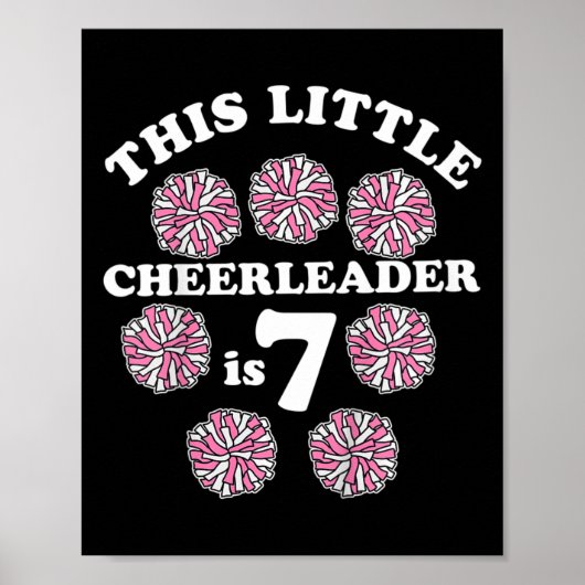 Kinderen Cheerleader Ontwerp Voor Je 7 Jaar Oude C Poster (Voorkant)
