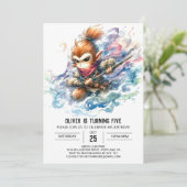 Kinderen Chic Monkey Verjaardag Kaart (Staand voorkant)