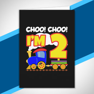 Kinderen Choo Choo Trein 2de verjaardag Choo Choo  Kaart