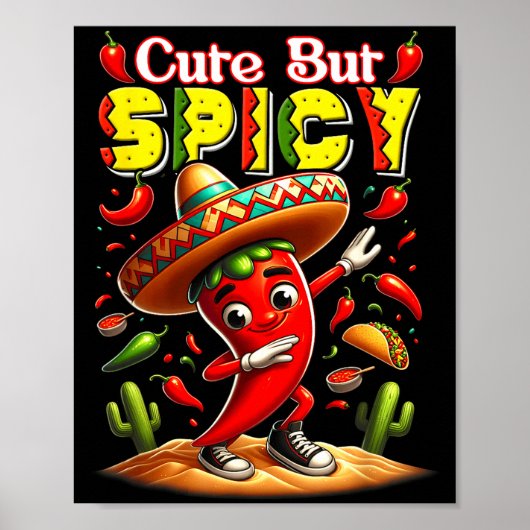 Kinderen cinco de mayo Mexicaans schattig maar pit Poster (Voorkant)