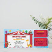 Kinderen Circus Verjaardagskaart Uitnodigingen (Staand voorkant)