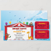Kinderen Circus Verjaardagskaart Uitnodigingen (Voorkant / Achterkant)