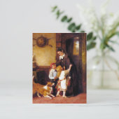 Kinderen Collie Dog Home Welkomstschilderij Briefkaart (Staand voorkant)