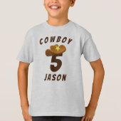 Kinderen Cowboy Verjaardag T-shirt (Voorkant)