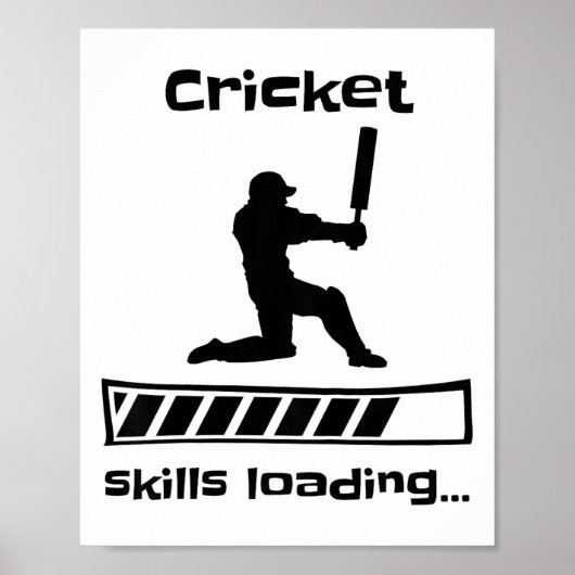 Kinderen Cricket Vaardigheden Laden Grappige Crick Poster (Voorkant)