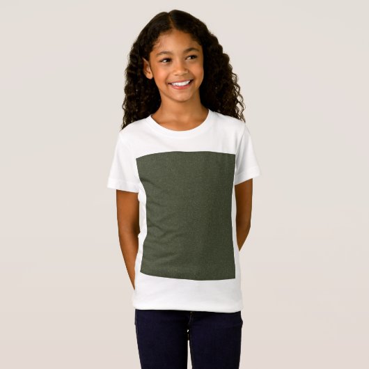 Kinderen Custom T-Shirt – Moss Green Block (Voorkant volledig)