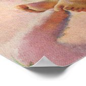 kinderen, Cute Baby Girl op een Roze Blanket Poster (Hoek)