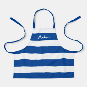 Kinderen Cute Blue en White Striped Persoonlijk Schort