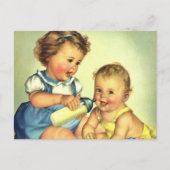  kinderen, Cute Happy Toddlers-sloopfles Briefkaart (Voorkant)