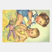  kinderen, Cute Happy Toddlers-sloopfles Inpakpapier Vel (Voorkant)