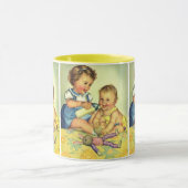 kinderen, Cute Happy Toddlers-sloopfles Mok (Midden)