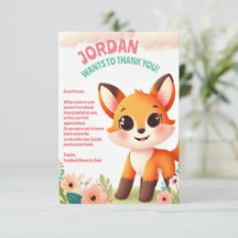 Kinderen Cute Little Fox Verjaardagsfeestje