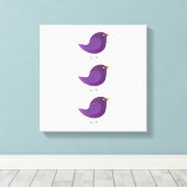 Kinderen cute vogeltje canvas afdruk (Insitu (Houten vloer))