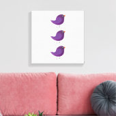 Kinderen cute vogeltje canvas afdruk (Insitu (Woonkamer))