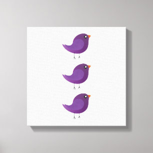 Kinderen cute vogeltje  canvas afdruk