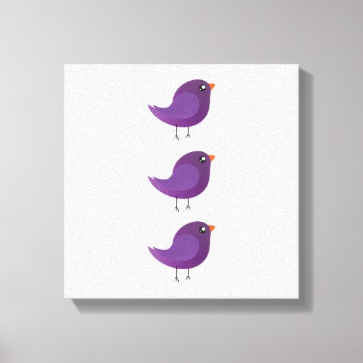 Kinderen cute vogeltje canvas afdruk (Voorkant)