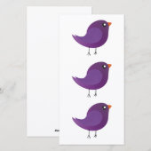 Kinderen cute vogeltje feestdagenkaart (Voorkant / Achterkant)