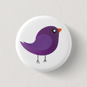 Kinderen cute vogeltje ronde button 3,2 cm