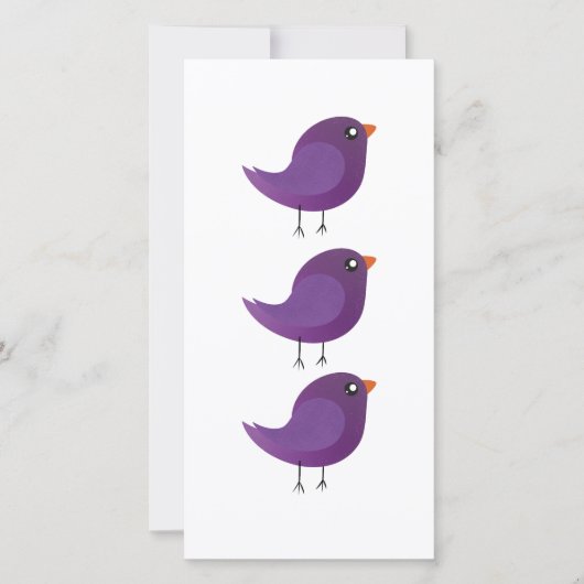 Kinderen cute vogeltje save the date (Voorkant)