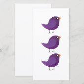 Kinderen cute vogeltje save the date (Voorkant / Achterkant)