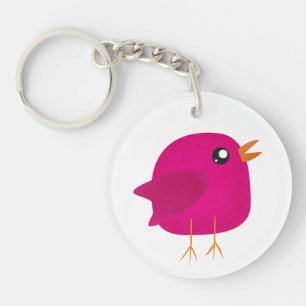 Kinderen cute vogeltje sleutelhanger
