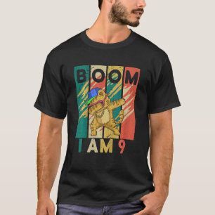 Kinderen Dabben Kat 9 Jaar Gelukkig 9e Verjaardag  T-shirt