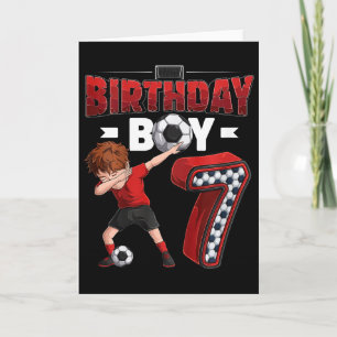 Kinderen Dabbing Jongen 7 Jaar Voetbalspeler 7e Ve Kaart