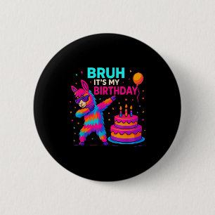 Kinderen Dabbing Lama Verjaardag Grappig Bday Fees Ronde Button 5,7 Cm