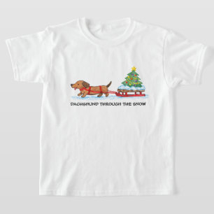 Kinderen Dachshund Kerstmis T-shirt