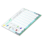 Kinderen Dagelijkse Taken Chart Aangepaste Notitie Notitieblok (Schuin)